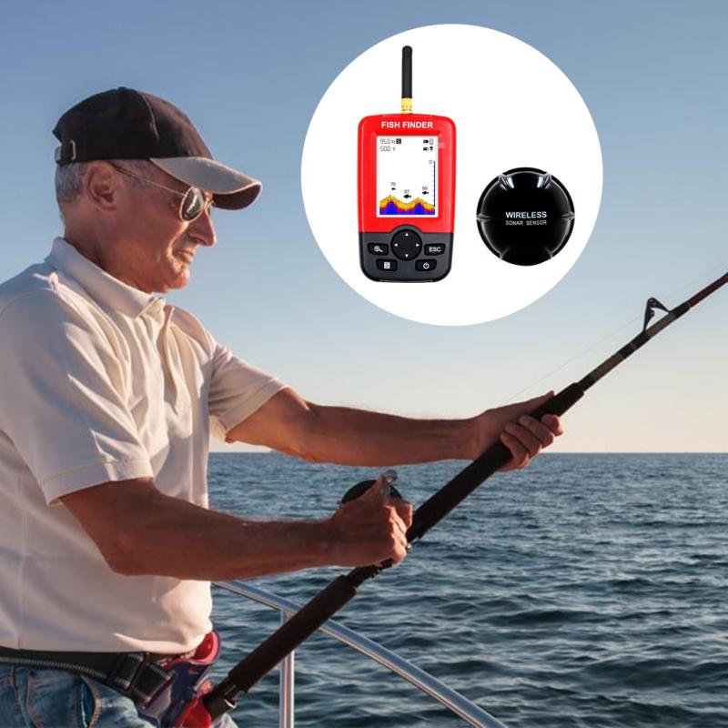 Портативный эхолот с сенсором  – обзор и цена Fishing Depth Finder