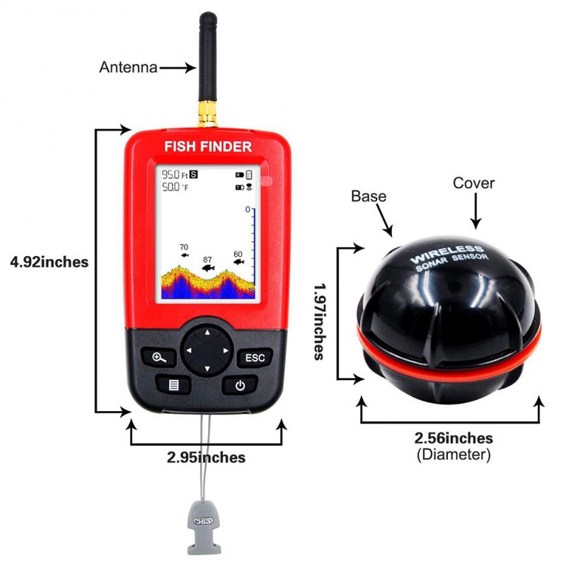 Портативный эхолот с сенсором  – обзор и цена Fishing Depth Finder