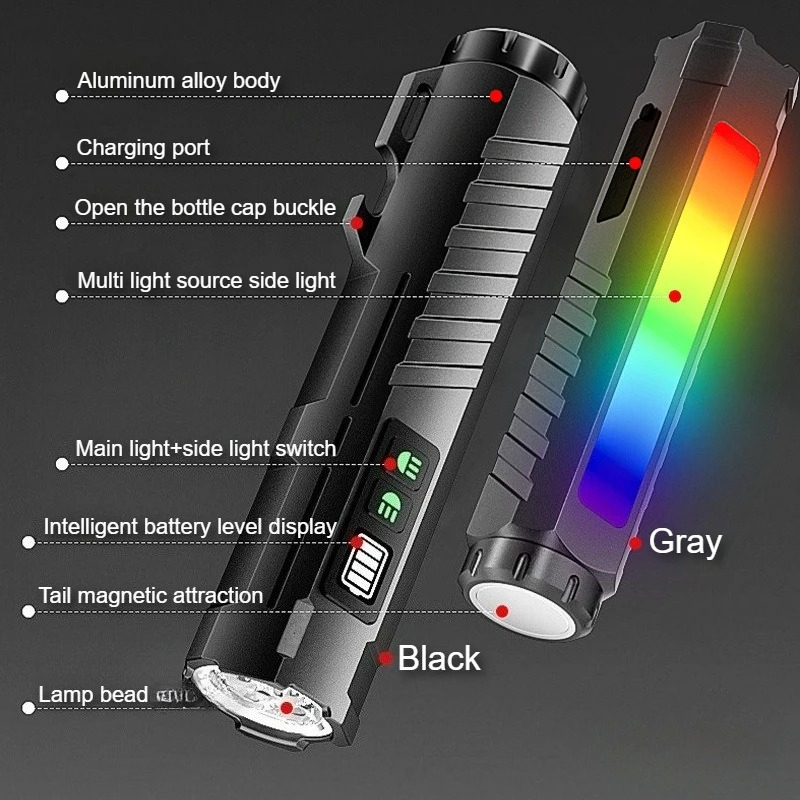 Тактический фонарь с RGB-подсв – обзор и цена Fishing Light